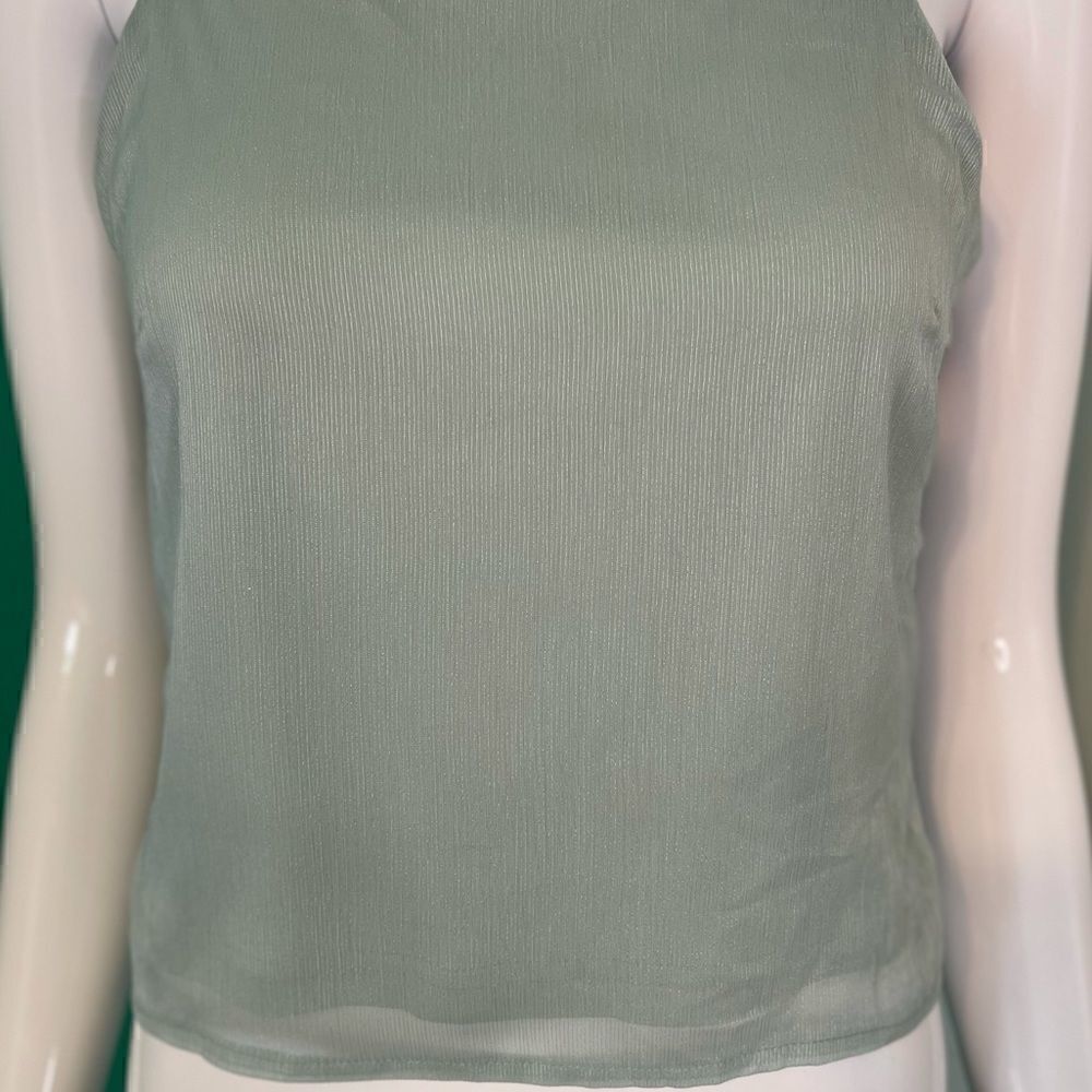 REVOLVE SUPERDOWN Spaghetti Straps Green Crop Top - Picture 3 of 14